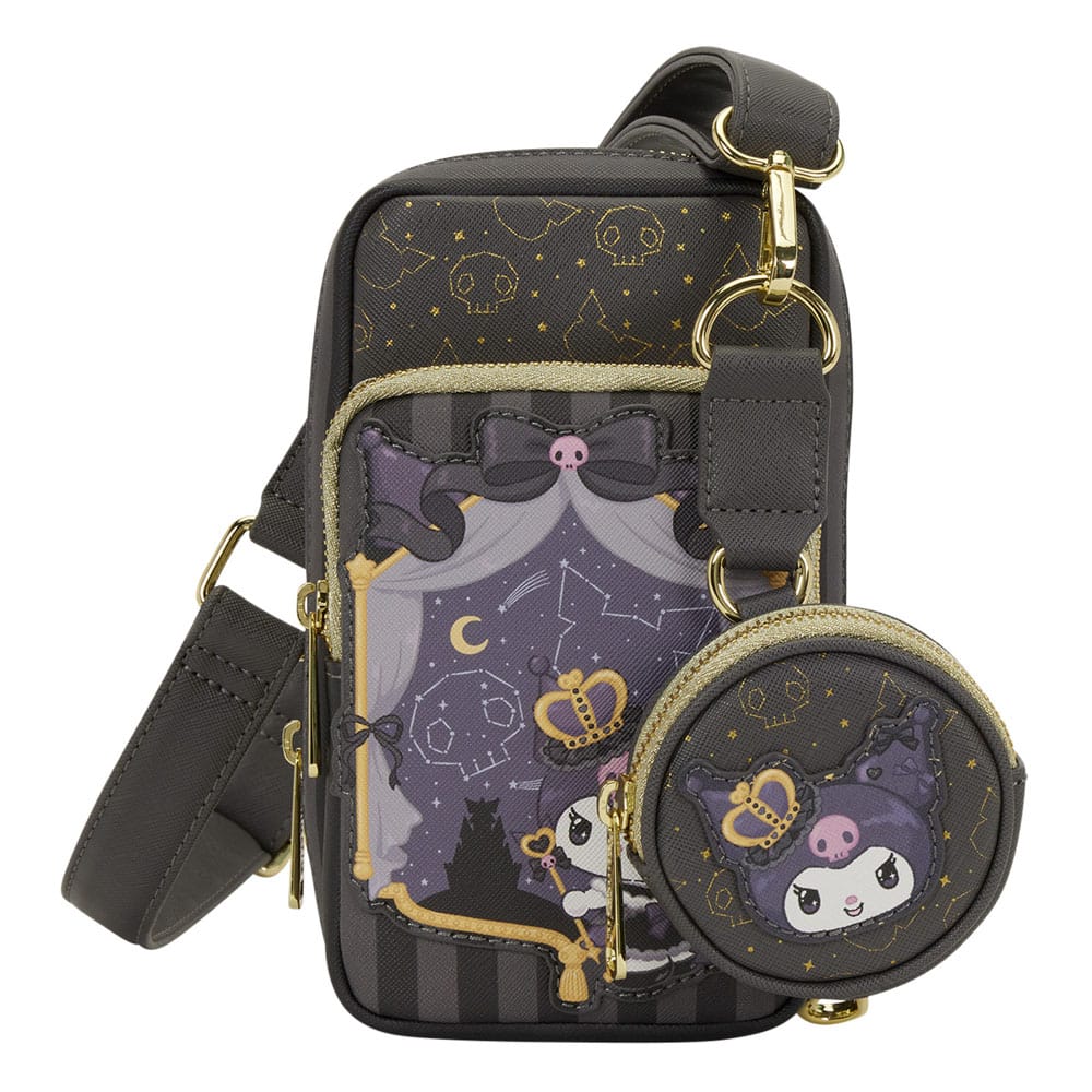 Sanrio by Loungefly Crossbody with Coin Bag 20th Anniversary Kuromi Cell Phone