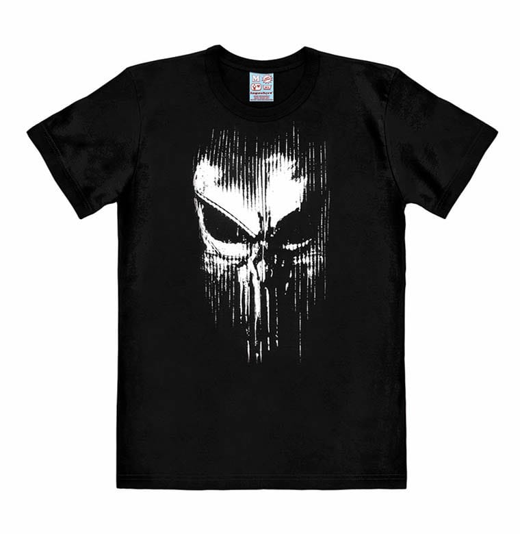 Marvel Easy Fit T-Shirt Punisher - Striped Skull Size XL