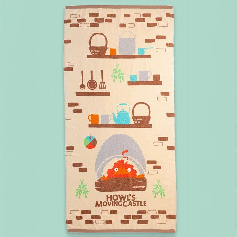 Howl’s Moving Castle Towel Cook with Calcifer 70 x 140 cm
