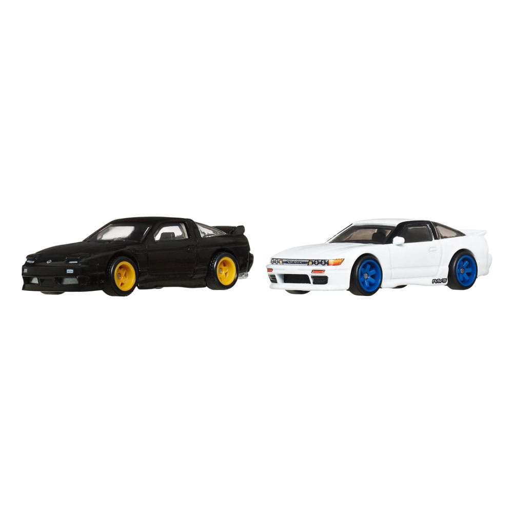 Hot Wheels Premium Car Culture Diecast Vehicle 2-Pack 1/64 '96 Nissan 180SX Type X & Nissan SilEighty