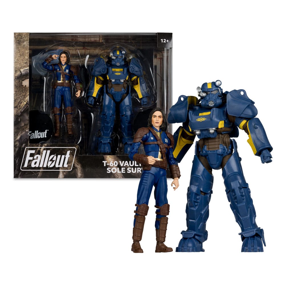 Fallout 4 Statue 2-Pack T-60 Vault Tec & Sole Survivor 18 cm