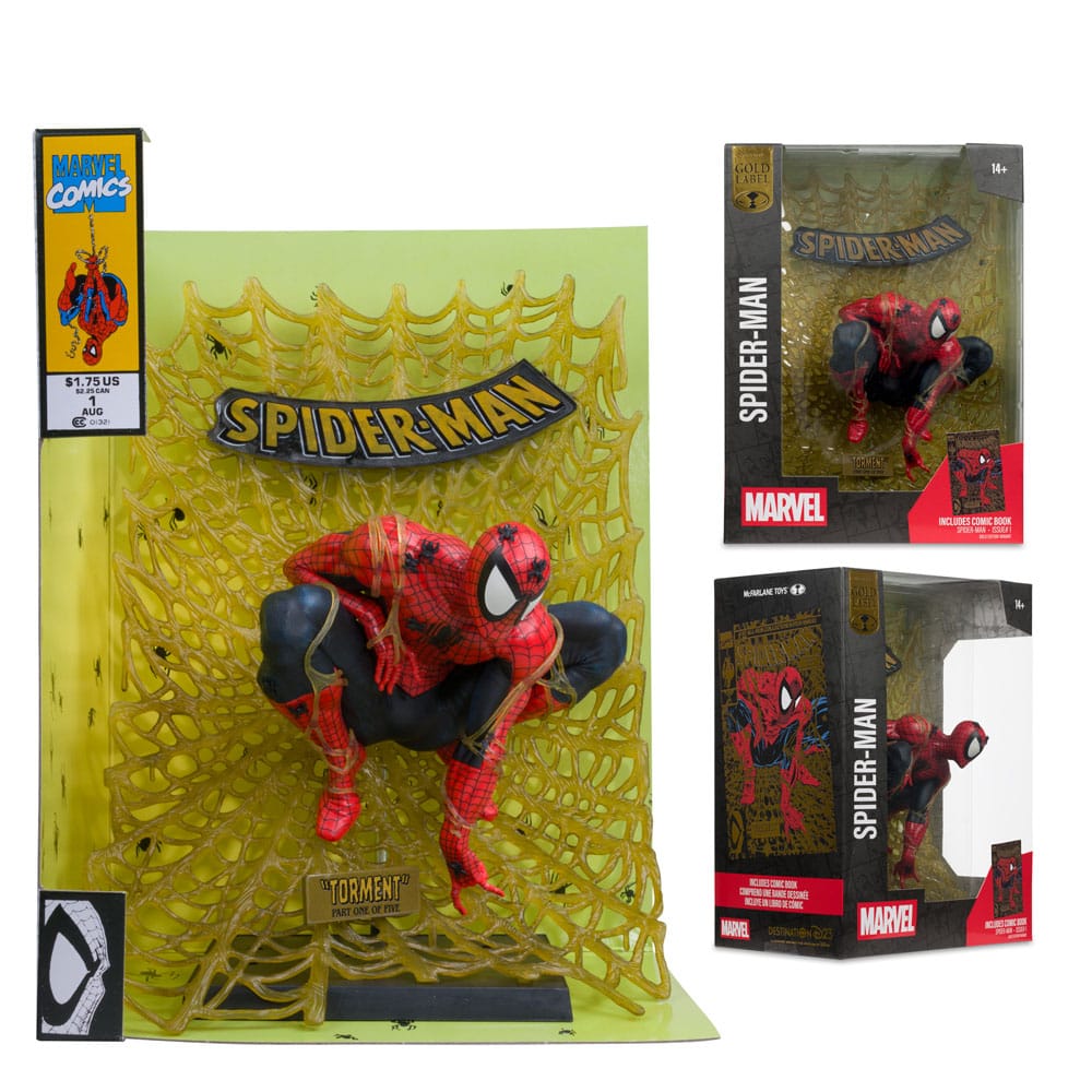 Marvel Collection PVC Statue 1/6 Spider-Man (Spider-Man # 1) (Gold Edition) (Gold Label) 15 cm