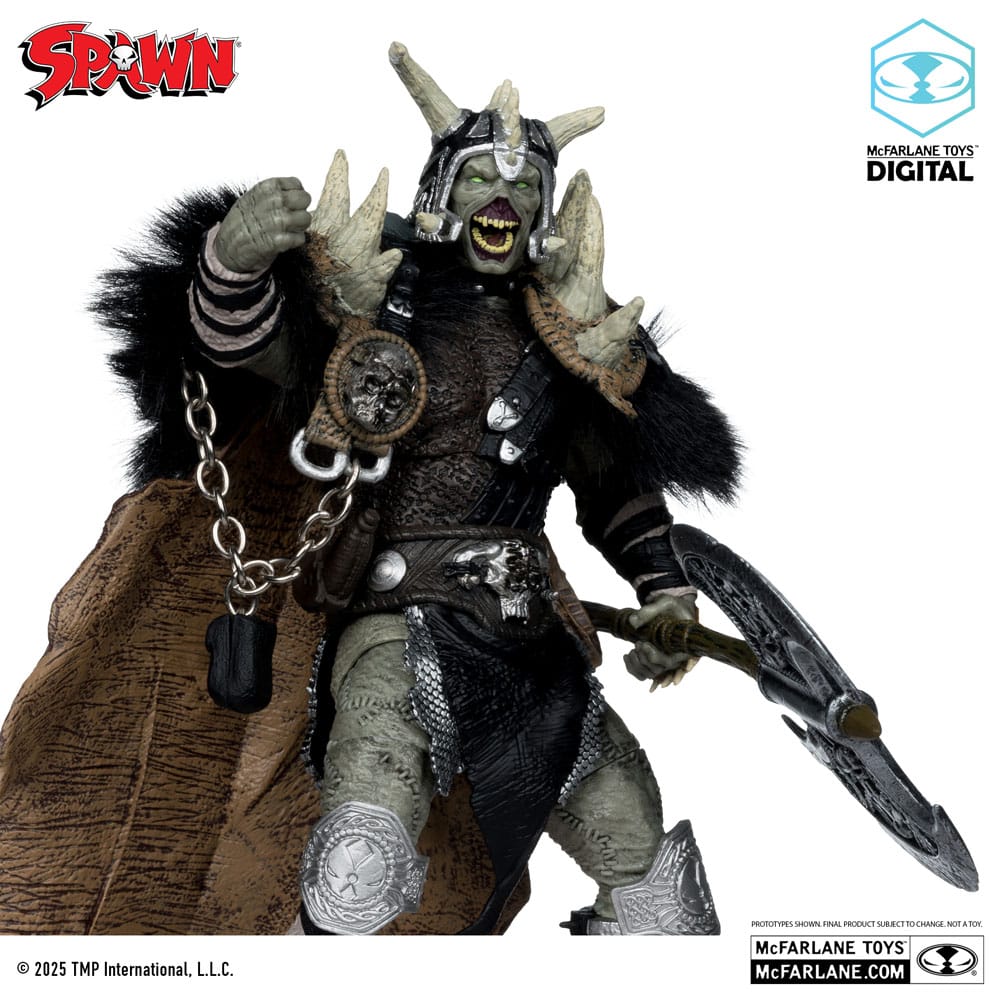 Spawn Action Figure Bloodaxe with Horse (Spawn: The Dark Ages) (McFarlane Toys 30th Anniversary) (Gold Label) 18 cm