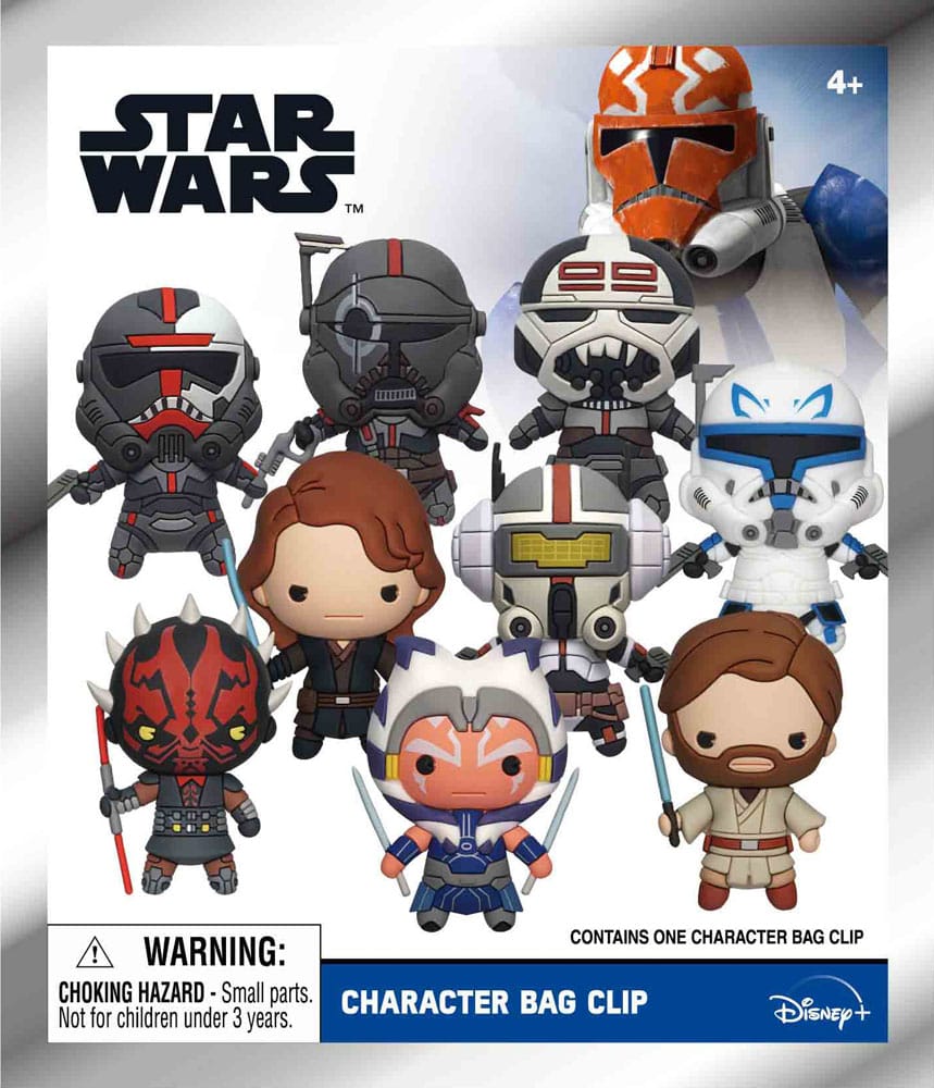 Star Wars Clone Wars 3D PVC Bag Clips Series 4 Display (24)