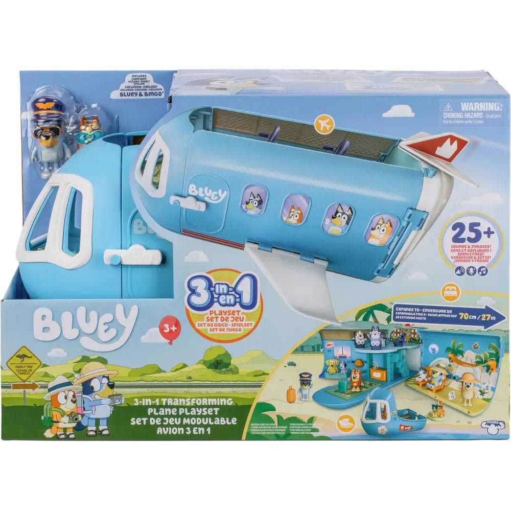 Bluey Mini Figures Playset Bluey Holiday 3in1 Set