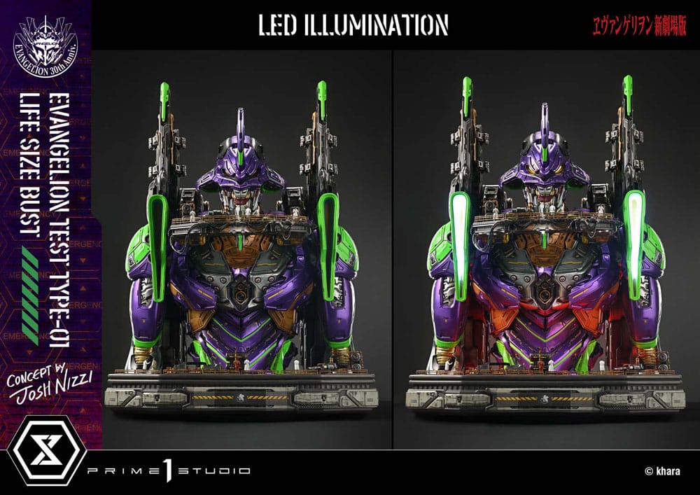 Neon Genesis Evangelion Life Size Bust 1/1 Test Type-01 (Concept by Josh Nizzi) Bonus Ver. 86 cm