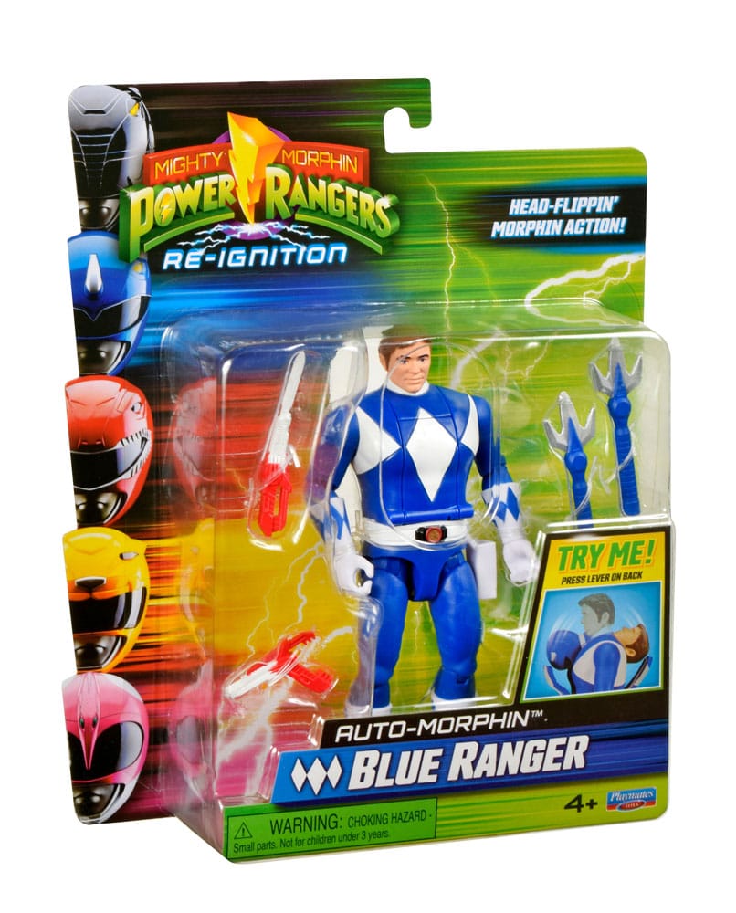 Mighty Morphin Power Rangers Action Figure Auto-Morphin Blue Ranger 12 cm