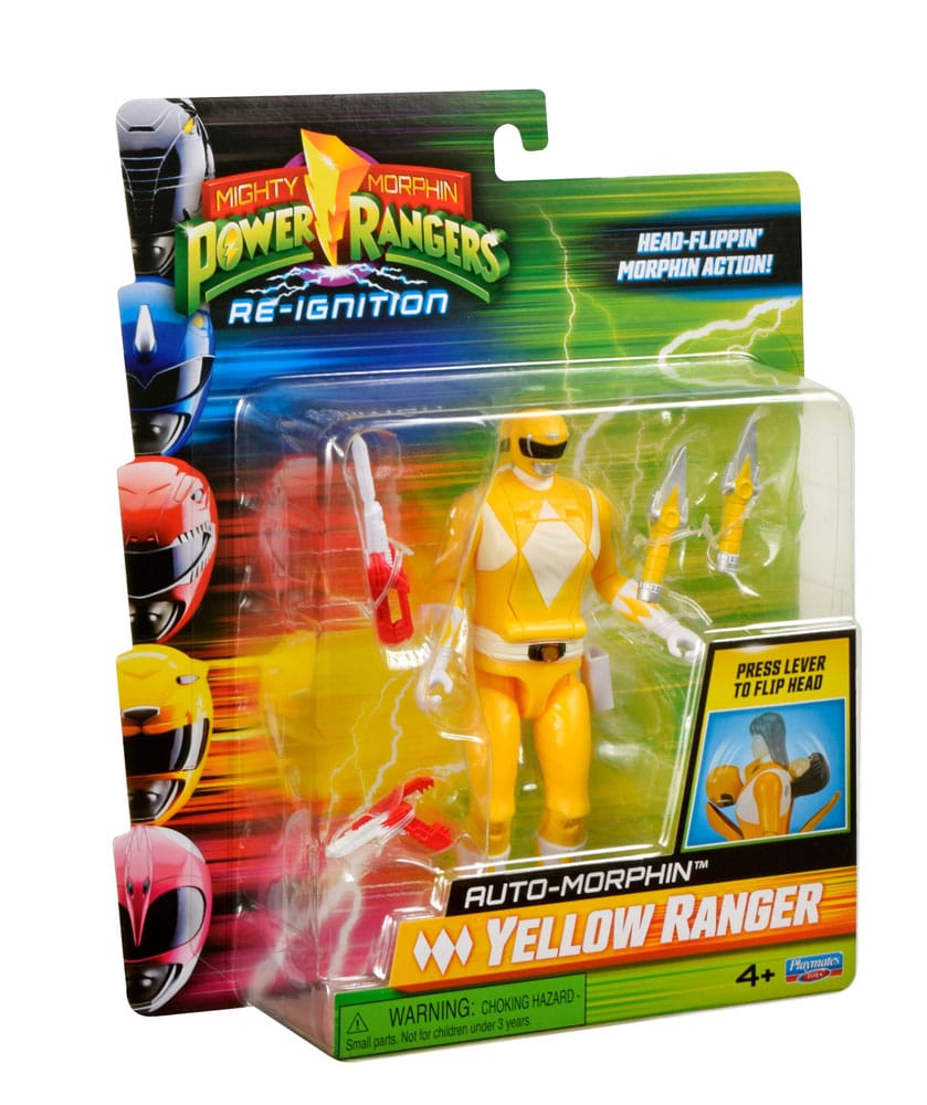 Mighty Morphin Power Rangers Action Figure Auto-Morphin Yellow Ranger 12 cm