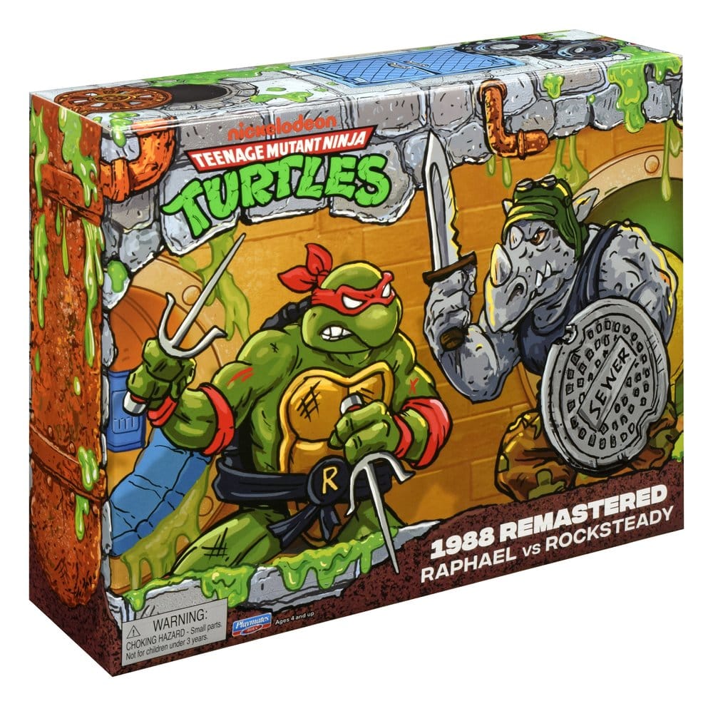 Teenage Mutant Ninja Turtles: Remastered Action Figures Raphael vs. Rocksteady