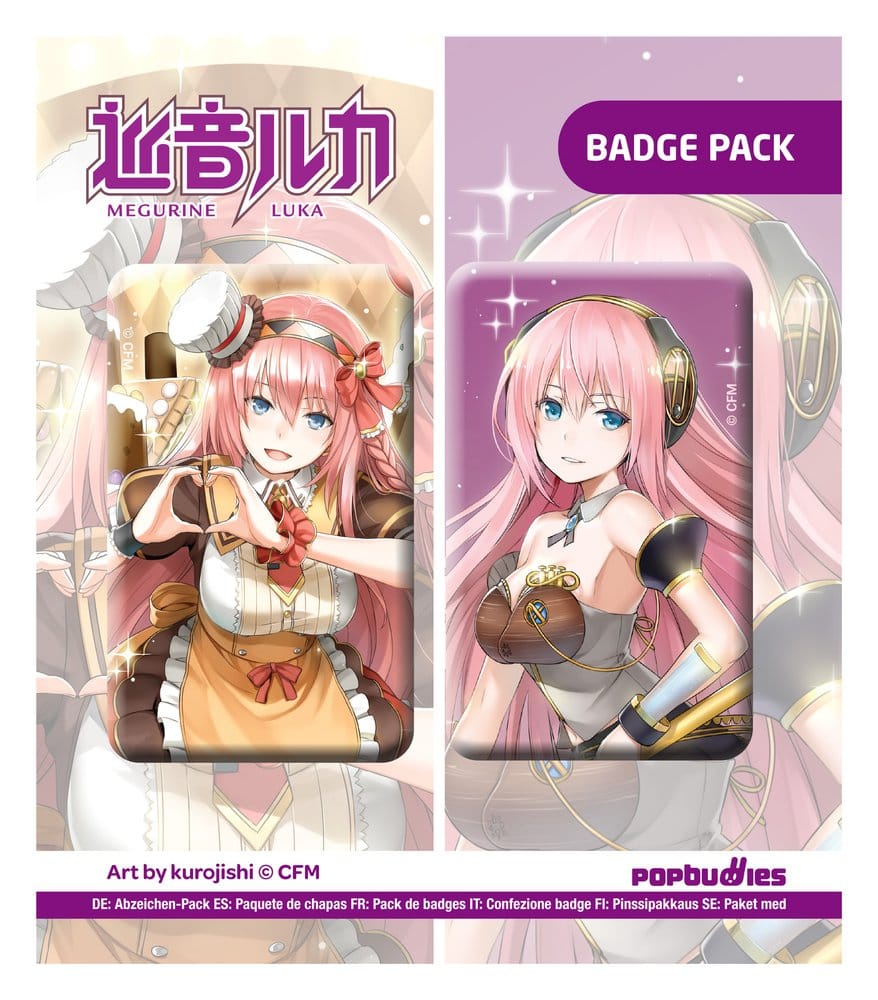 Vocaloid Button 2-Pack Megurine Luka (Art by kurojish)
