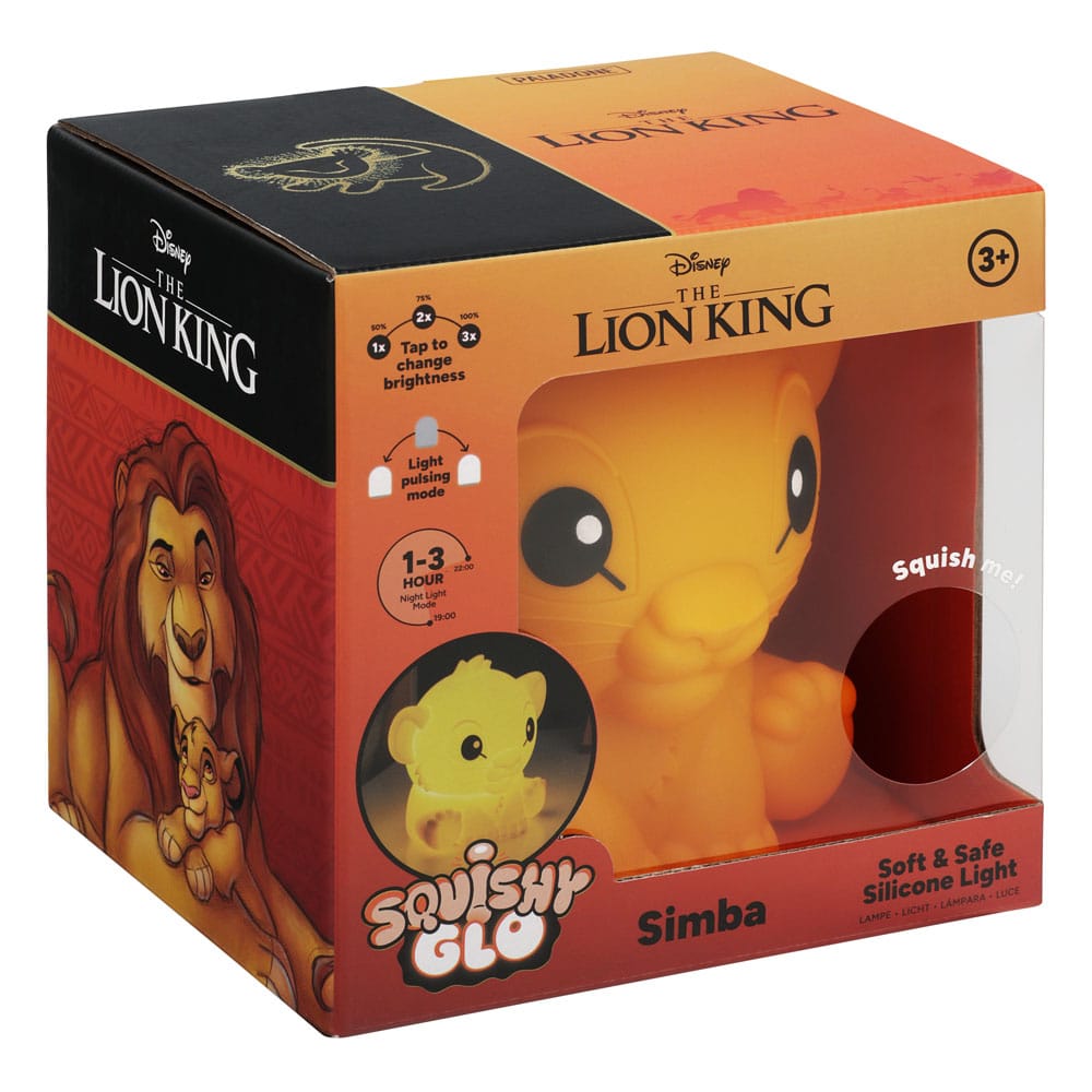 Disney Squishy Glo Silicon Light The Lion King Simba 15 cm