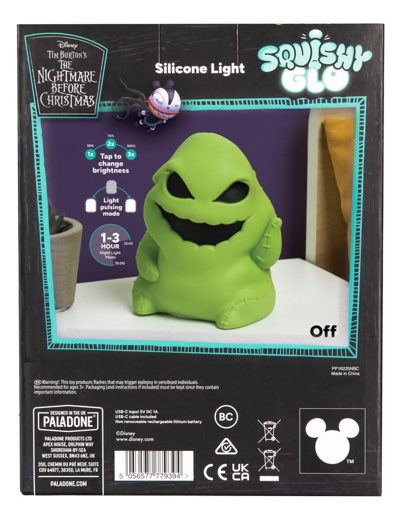 Nightmare Before Christmas SquishyGlo Silicon Light Oogie Boogie Rechargeable 16 cm