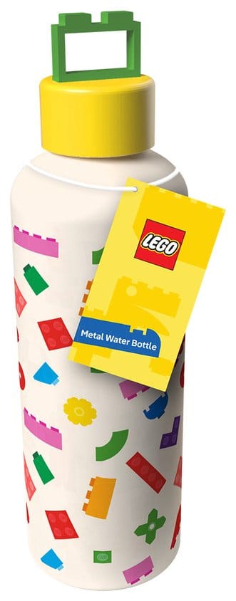 Lego Metal Water Bottle with Shaped Lid
