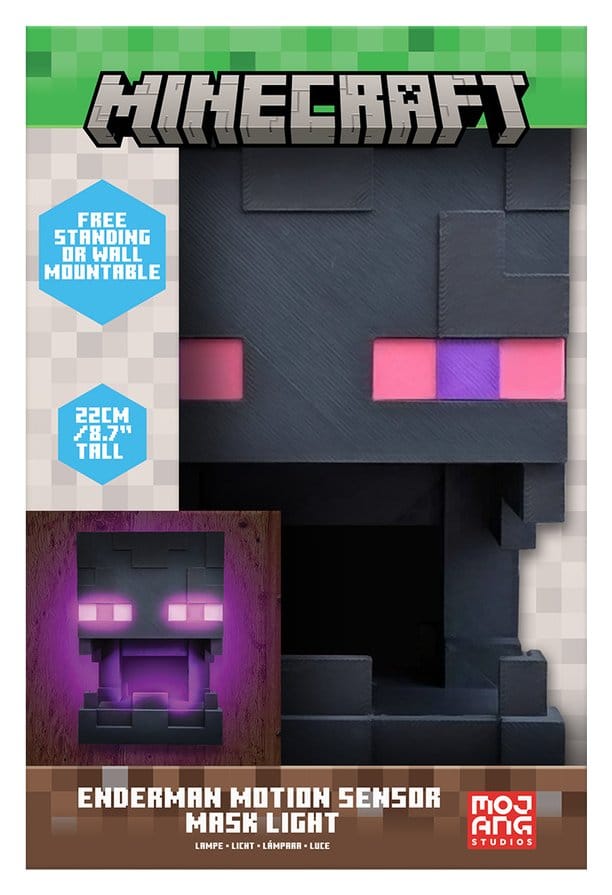 Minecraft Light Enderman Mask Motion Sensor 25 cm