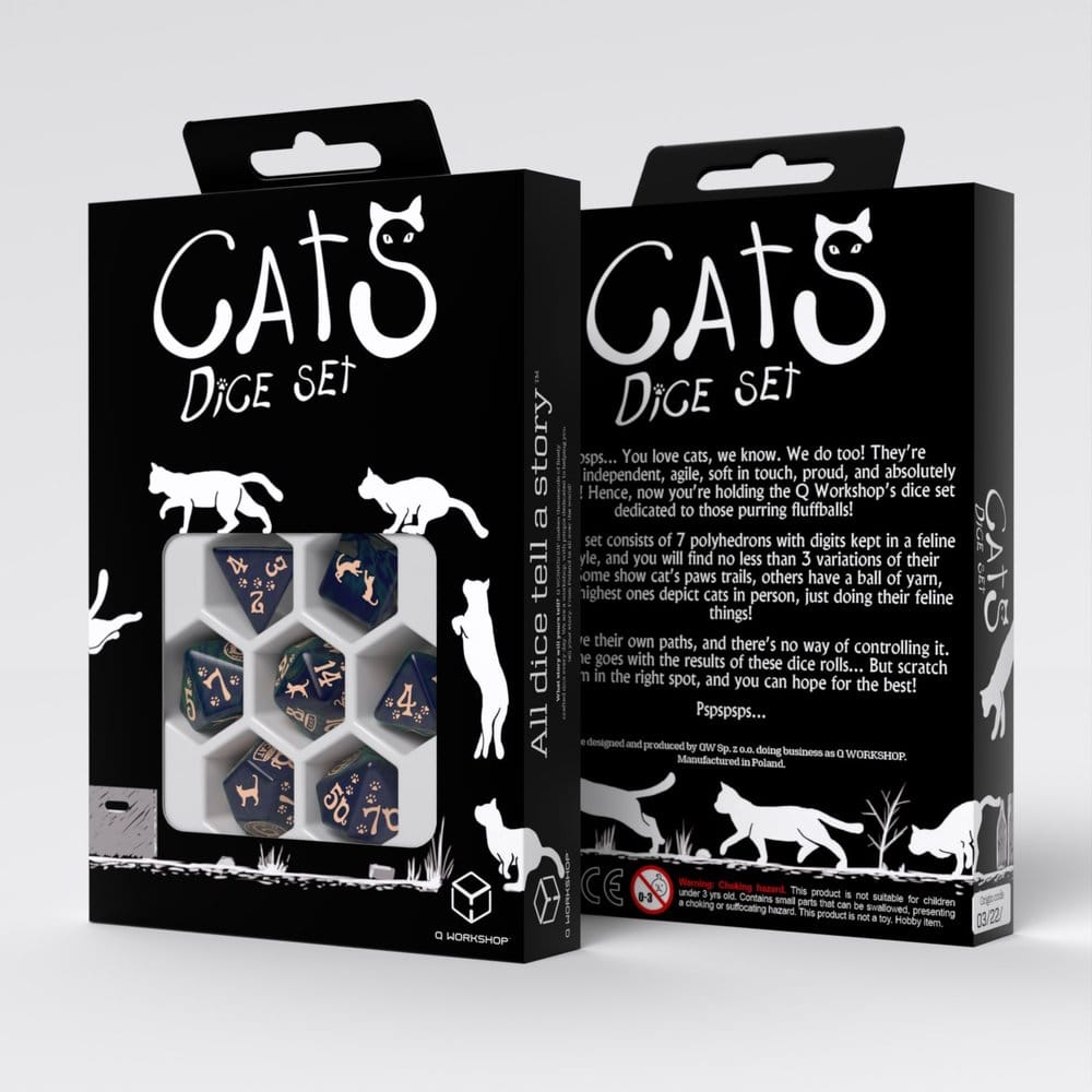 CATS Dice Set of 7 Mittens