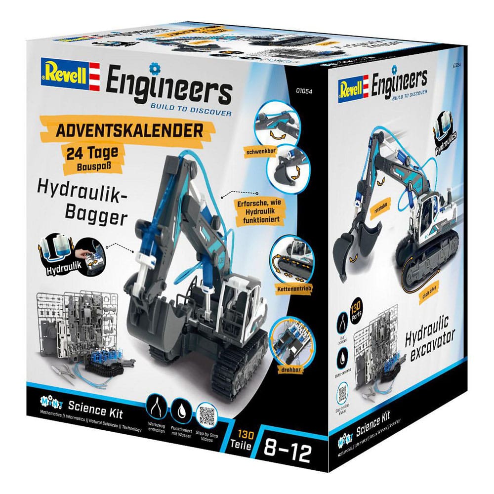 Revell Engineers Advent Calendar Hydraulic excavator model kit