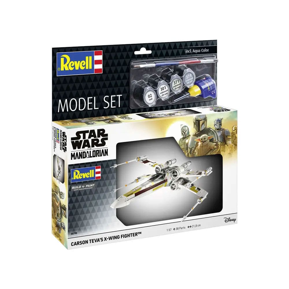 Star Wars Model Kit with basic accessories 1/57 Carson Teva's X-Wing Fighter 22 cm