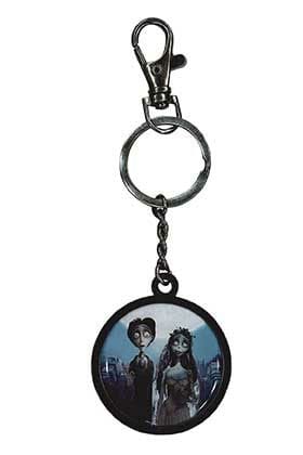 Corpse Bride Metal Keychain Couple & Logo 7 cm