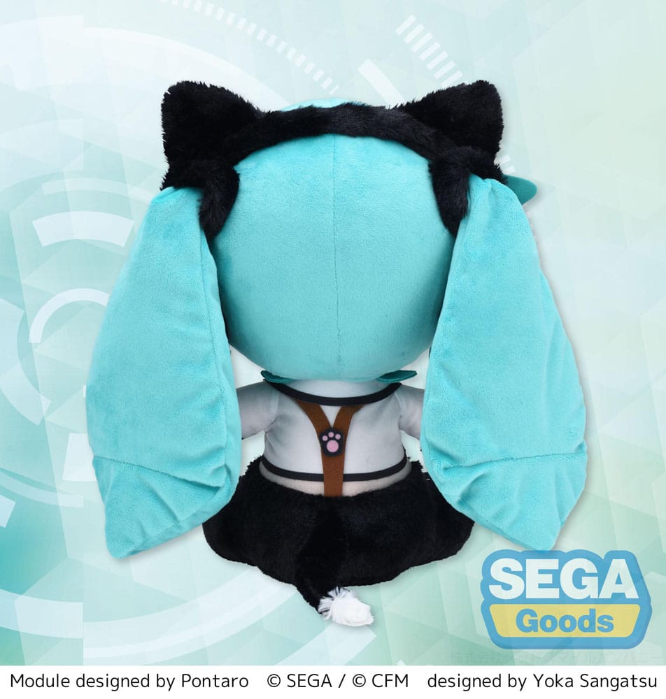 Hatsune Miku Project Diva Arcade Future Tone Fuwa Petit Plush Figure Hatsune Miku Kitty Cat LL 30 cm