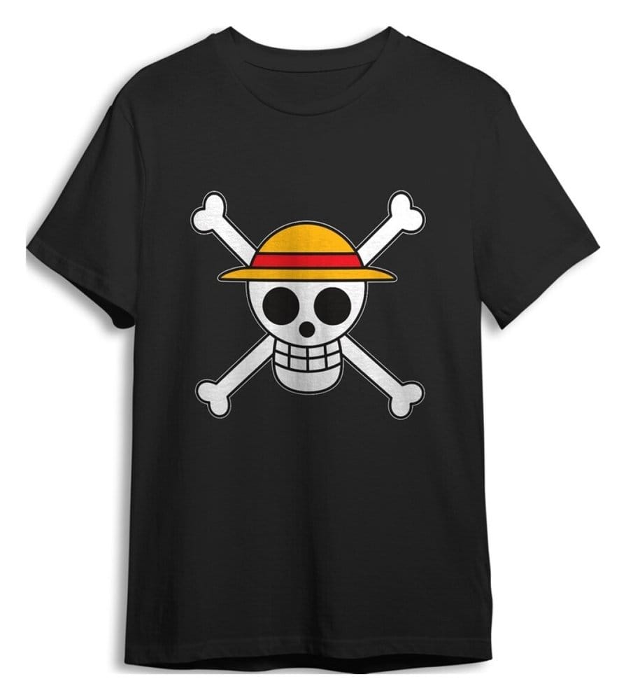 One Piece T-Shirt Skull Black Size M