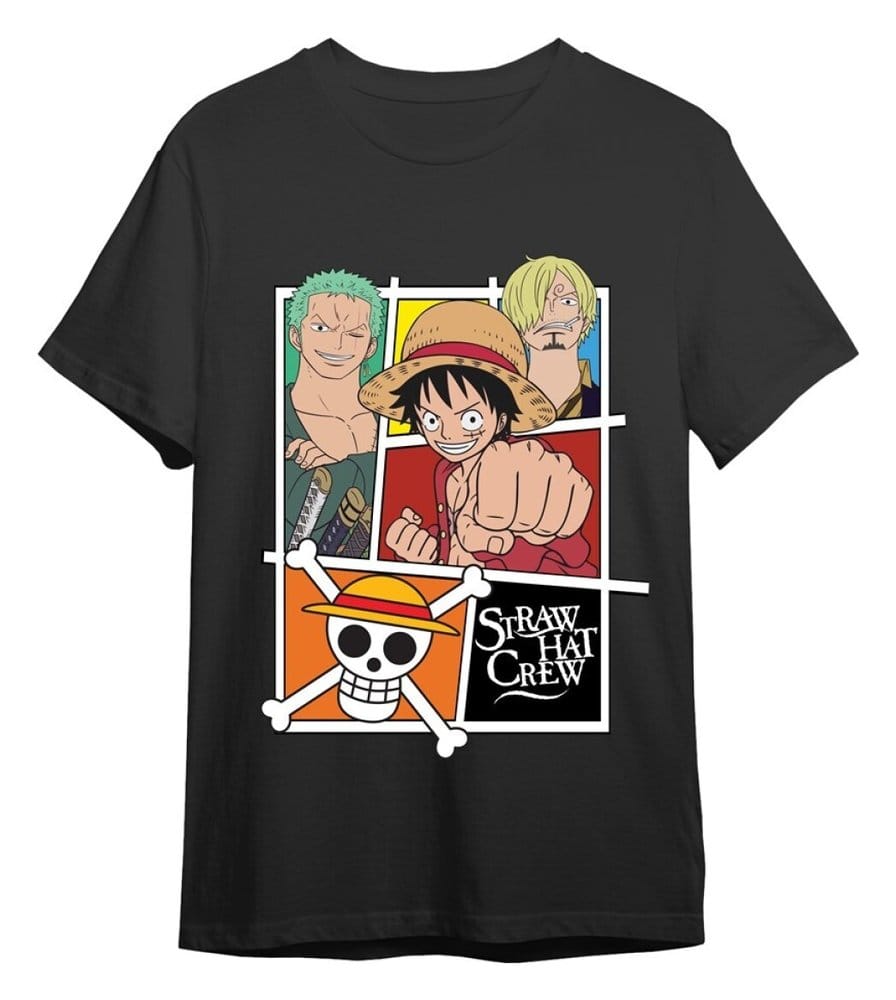 One Piece T-Shirt Straw Hat Crew Grey Size XXL