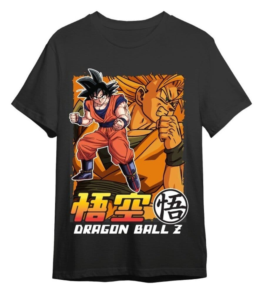 Dragon Ball Z T-Shirt Goku & Super Saiyan Black Size XL