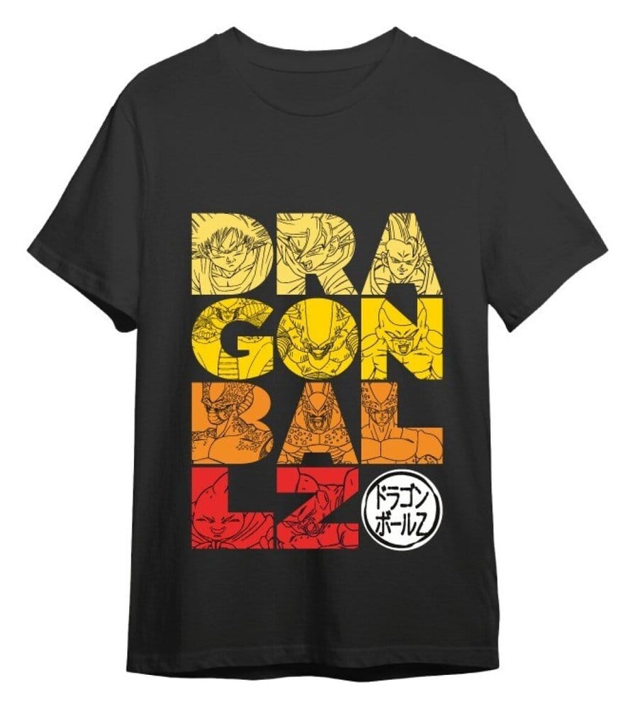 Dragon Ball T-Shirt Letters Black Size L