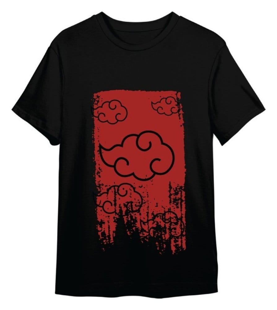 Naruto Shippuden T-Shirt Akatsuki Black Size S
