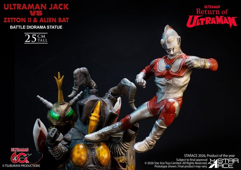 Return of Ultraman Diorama Statue 1/8 Ultraman Jack vs Zetton II & Alien Bat Battle scene 25 cm