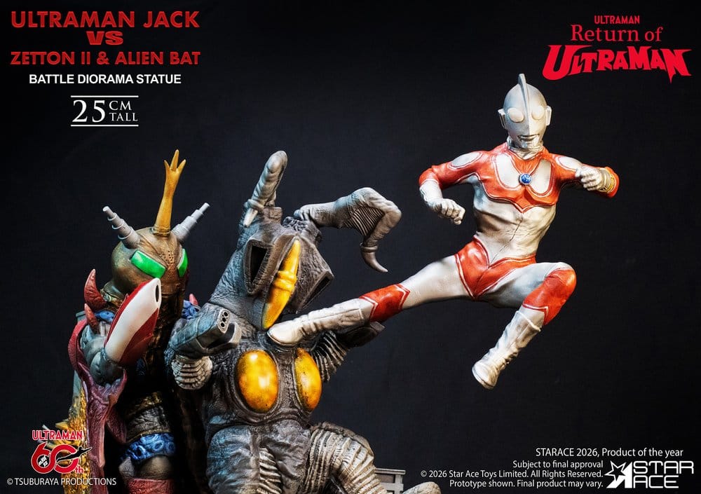 Return of Ultraman Diorama Statue 1/8 Ultraman Jack vs Zetton II & Alien Bat Battle scene 25 cm