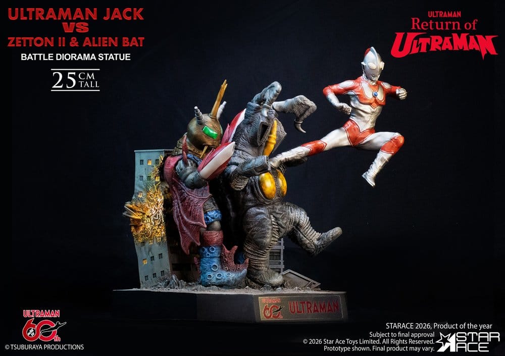 Return of Ultraman Diorama Statue 1/8 Ultraman Jack vs Zetton II & Alien Bat Battle scene 25 cm
