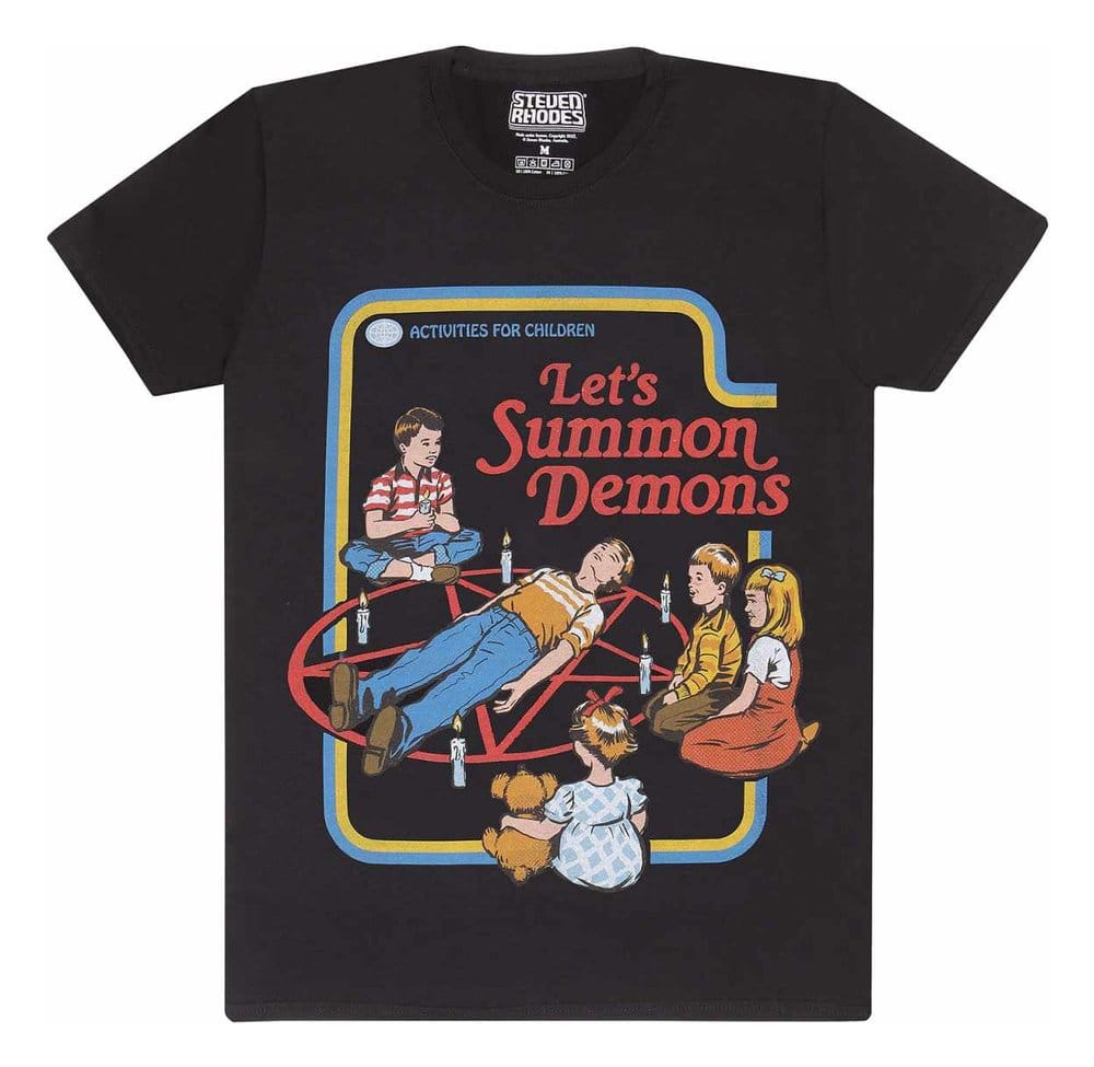 Steven Rhodes T-Shirt Lets Summon Demons Black Size M