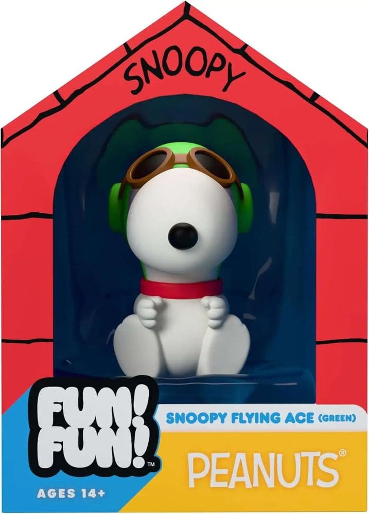 Vintage Peanuts Fun! Fun! Mini Figure Snoopy (Green Hat Flying Ace)
