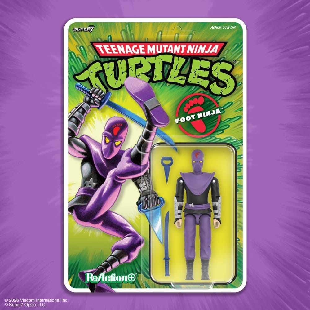 Teenage Mutant Ninja Turtles ReAction+ Action Figure Wave 01 Foot Ninja