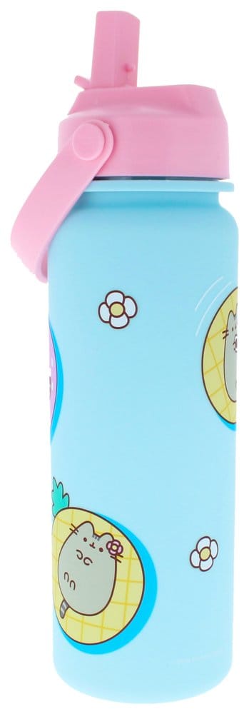 Pusheen Water Bottle Flip Top By The Pool Blue