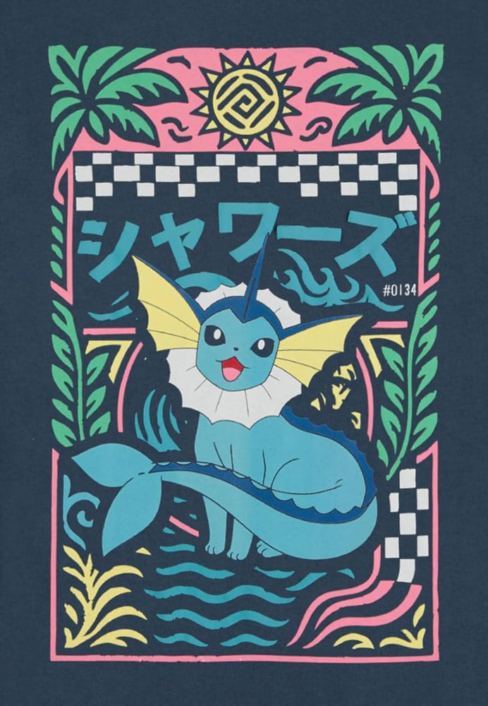 Pokémon T-Shirt Navy Vaporeon Size S