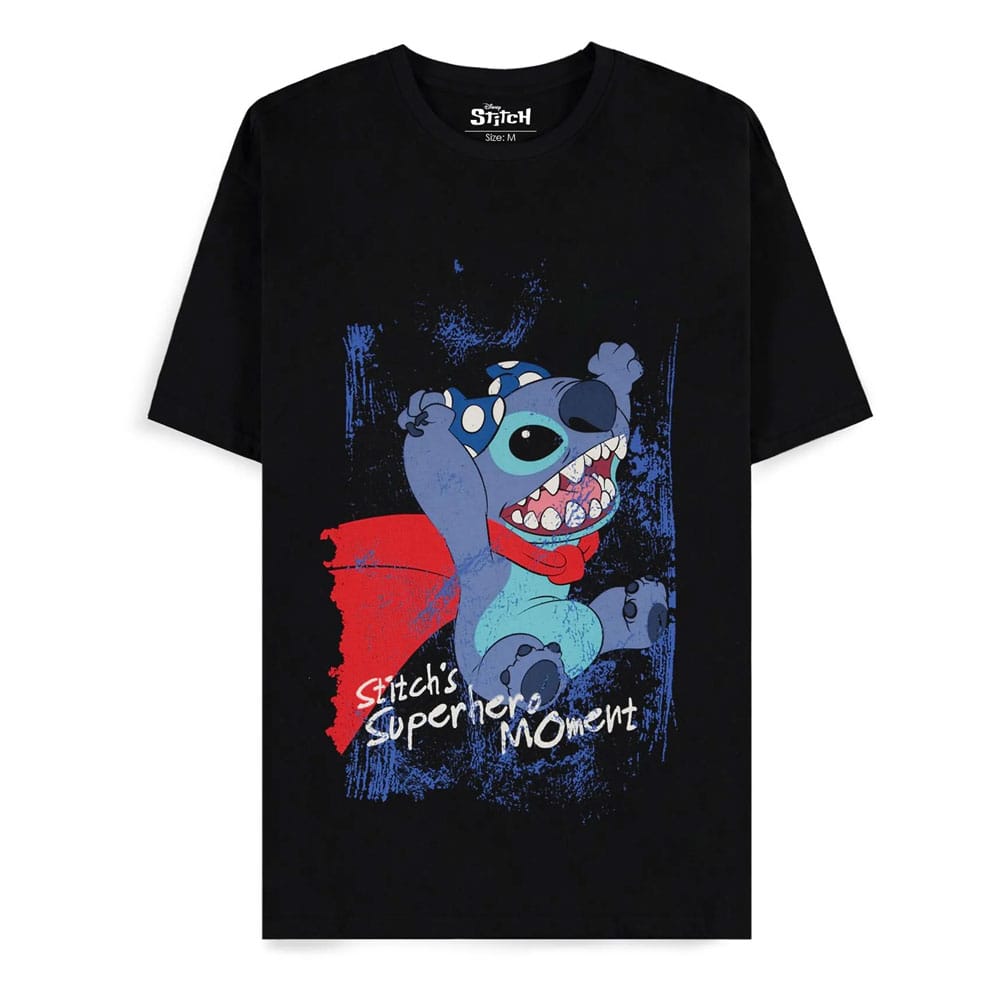 Lilo & Stitch T-Shirt Superhero Black