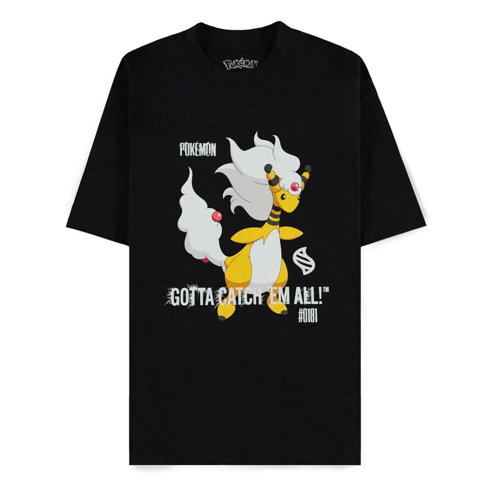 Pokémon Mega Evolutions T-Shirt Mega Ampharos Gotta Catch Em All Size S