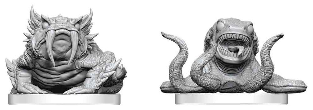 Pathfinder Battles Deep Cuts Unpainted Miniature Bogwid & Slurk 13 cm