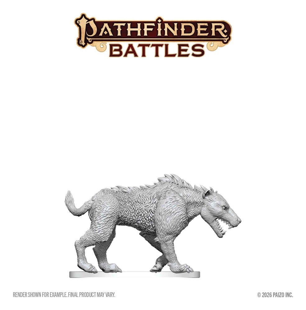 Pathfinder Battles Deep Cuts Unpainted Miniature Hyaenodon 13 cm