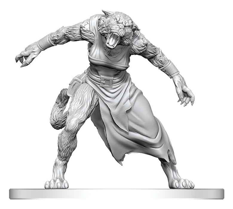 Pathfinder Battles Deep Cuts Unpainted Miniature Weretiger 13 cm