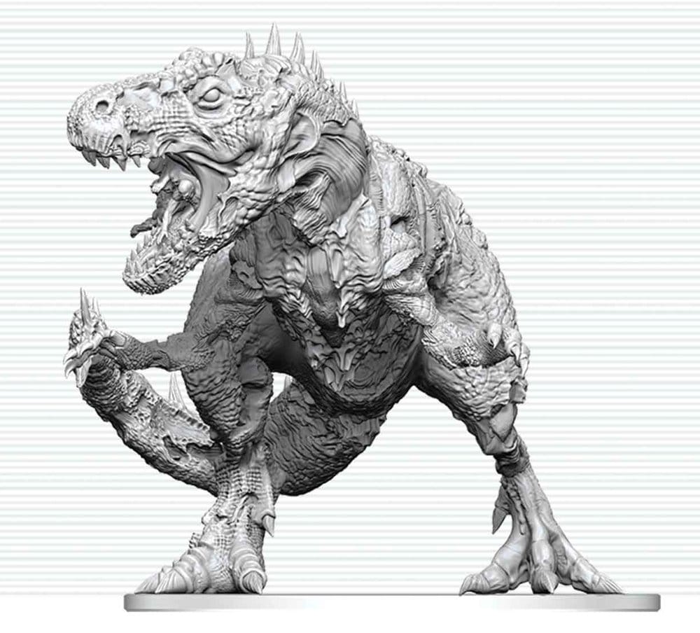 Dungeons & Dragons Nolzur's Marvelous Miniatures Unpainted Miniature Tyrannosaurus Zombie 20 cm