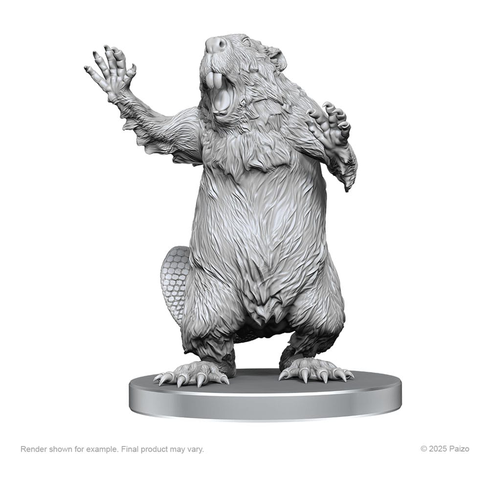 Pathfinder Deep Cuts Unpainted Miniatures Boggard Scout & Castoroides