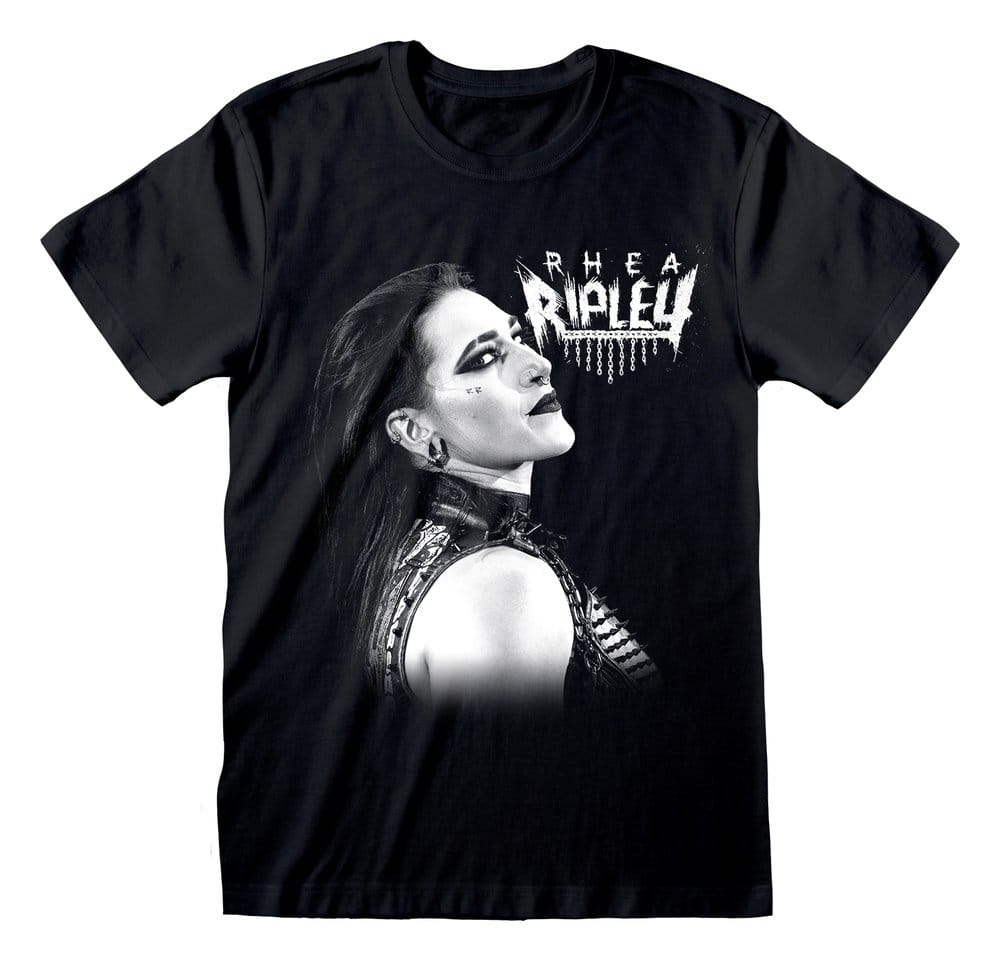 WWE T-Shirt Rhea Ripley Faded Photo Black Size S