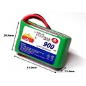 LiPo 7,4V - 900mAh JST stik