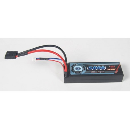 LiPo-batteri 7,4V - 5000mAh 30-c - Hardcase