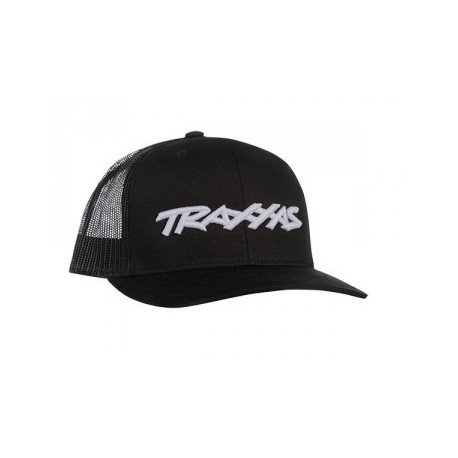 Trucker Hat Black Curved Bill Black Traxxas Logo