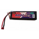 11,1V LiPo batteri 6000mAh - deans stik - 60c