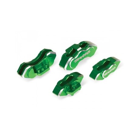 Traxxas 8367G Brake calipers Alu Green front and rear (4)