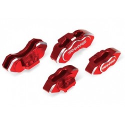 Traxxas 8367R Brake calipers Alu Red front and rear (4)